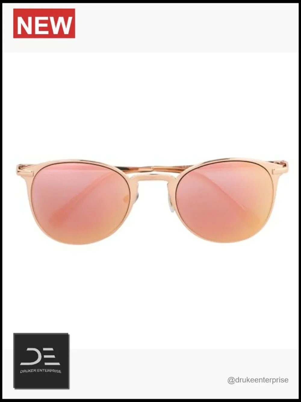 Round Metal Sunglasses with UV Protection